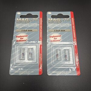 Maglite Parts Solitaire Flashlight Replacement Bulbs 1-Cell AAA,  4PK - LK3A001